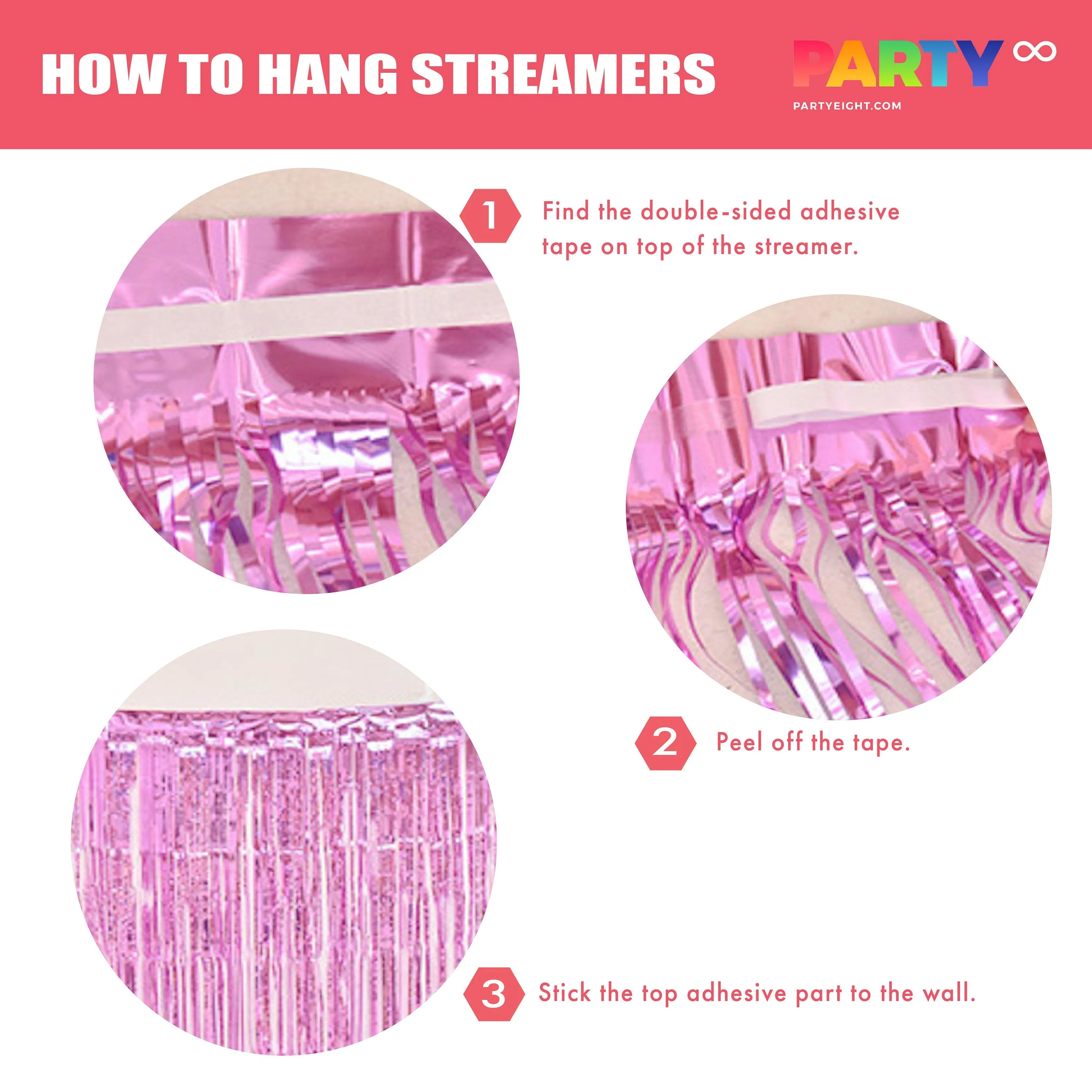 Light Blue Streamer Backdrop