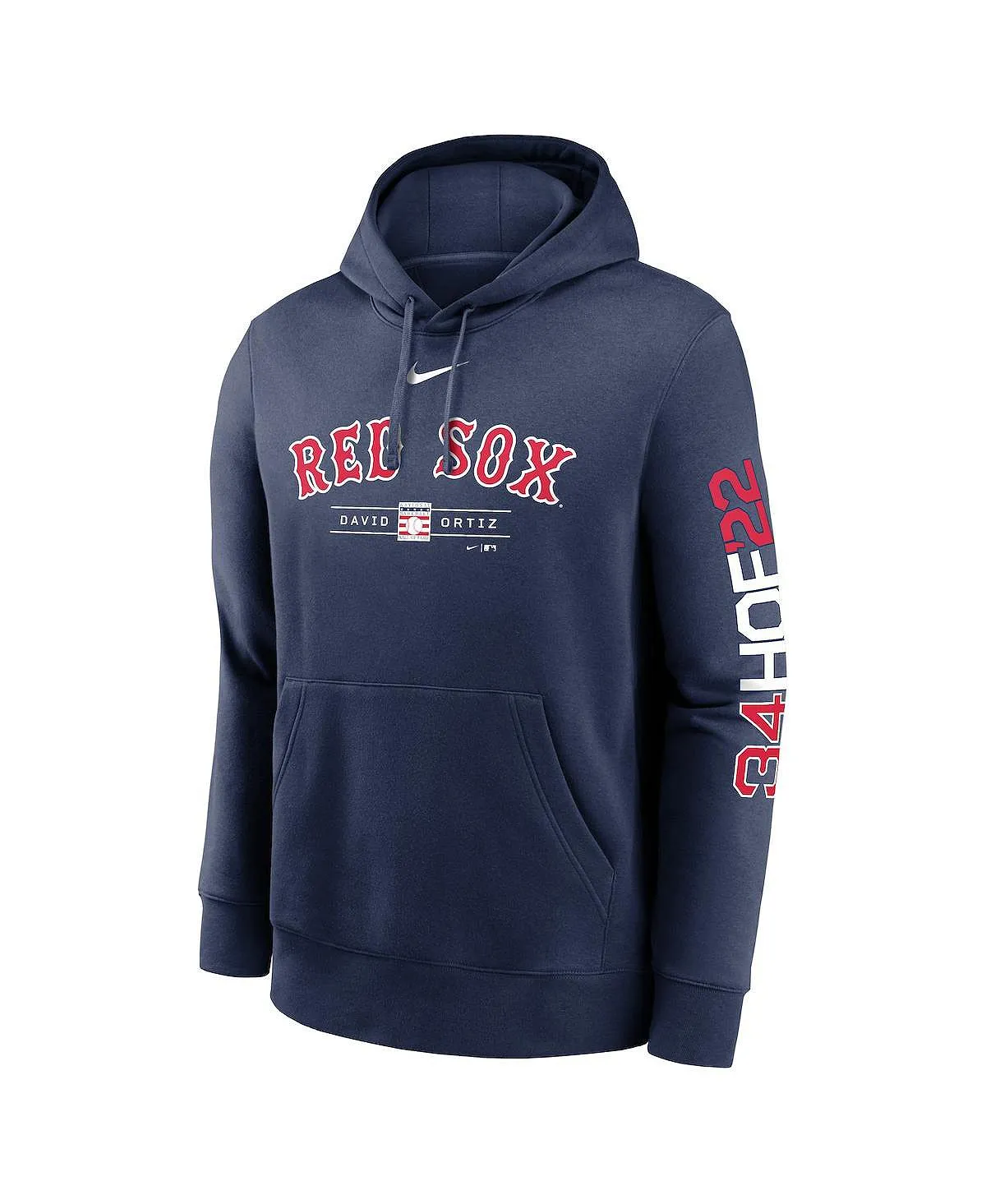 Men's david ortiz navy boston red sox 2022 hall of fame inductee pullover Nike blue