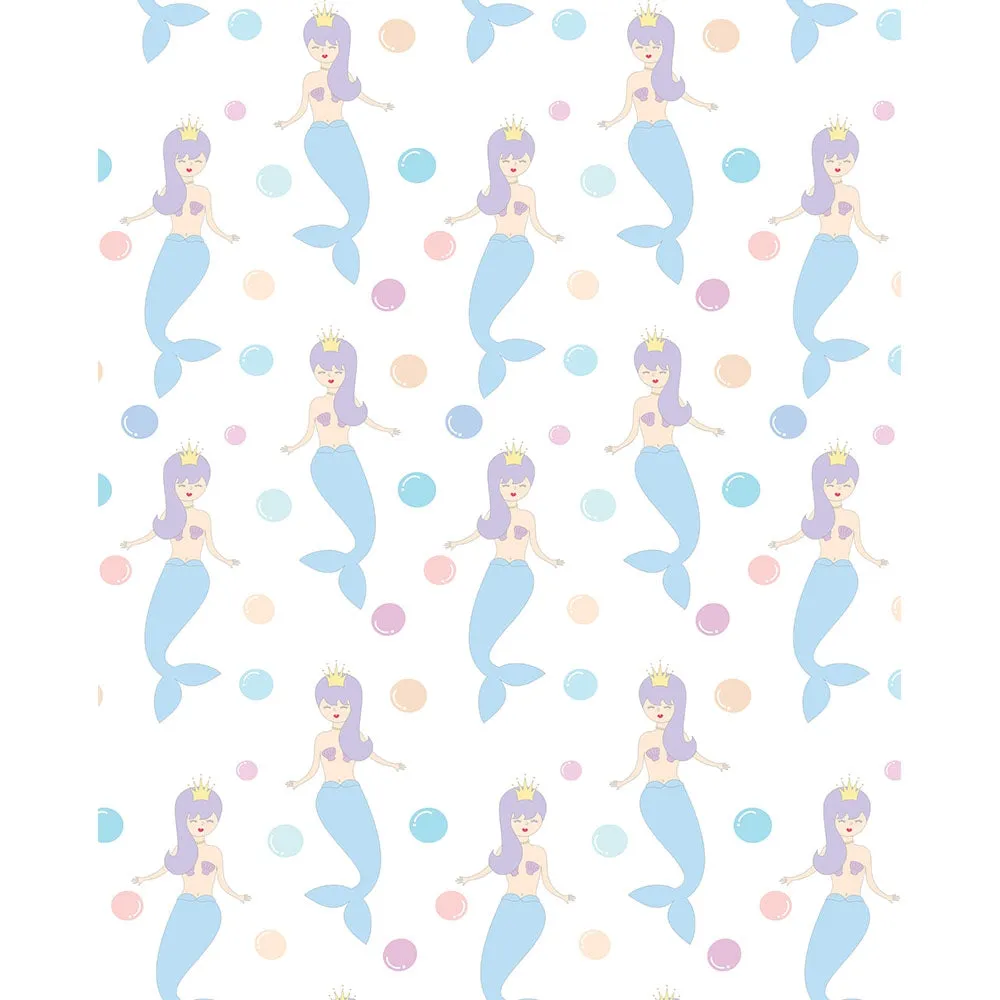 Mermaid Pattern Printed Backdrop