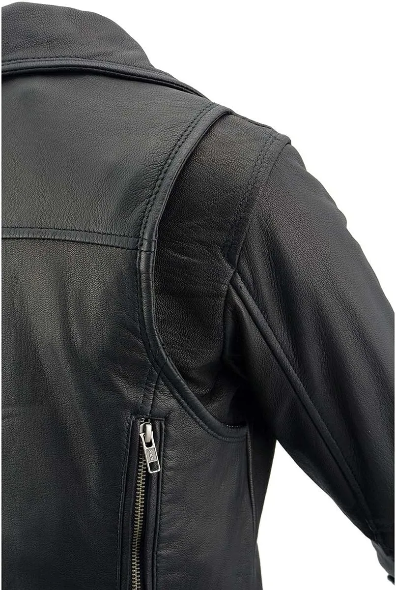 Milwaukee Leather MLL2581 Women's Black 'Classic' Leather Lightweight Long Length Vented Jacket