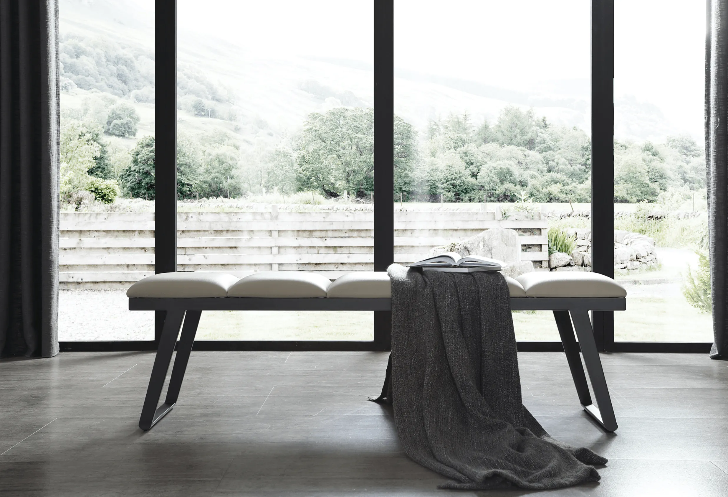 Nathan Bench in Dark Gray