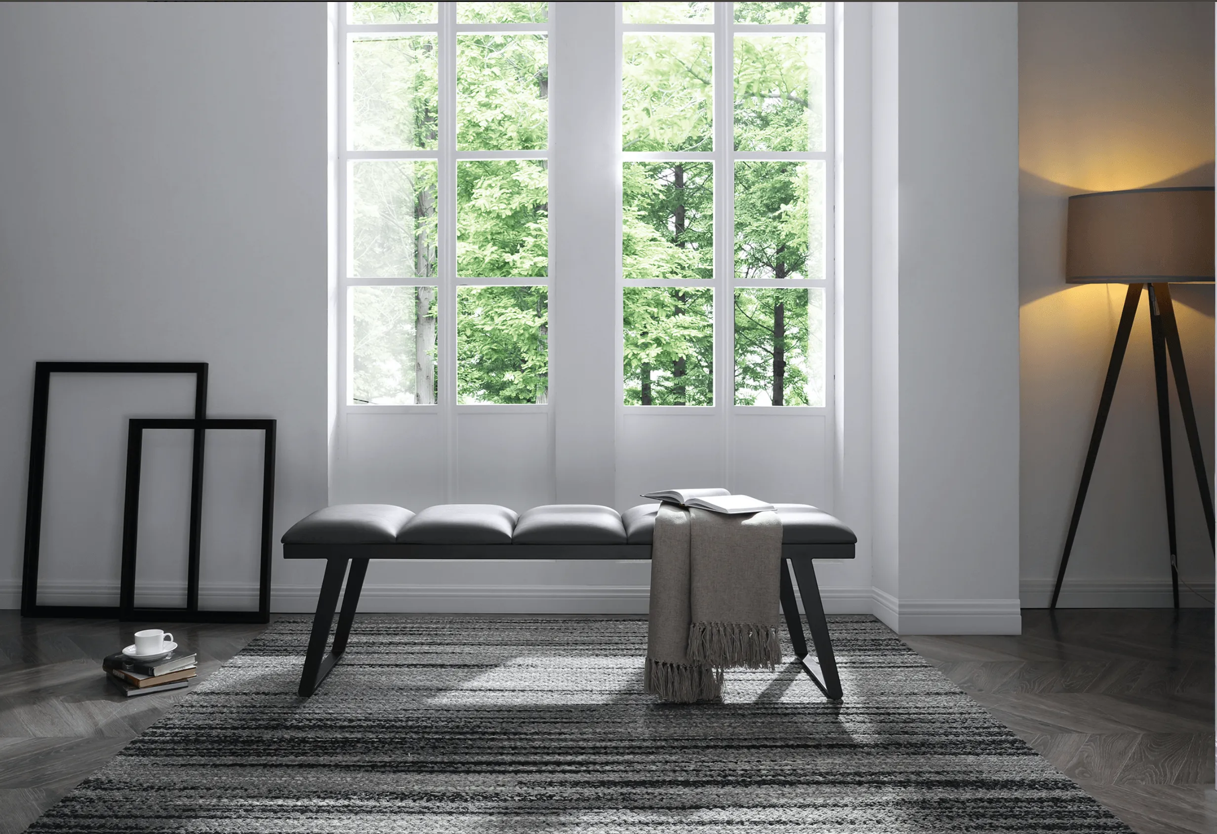 Nathan Bench in Dark Gray