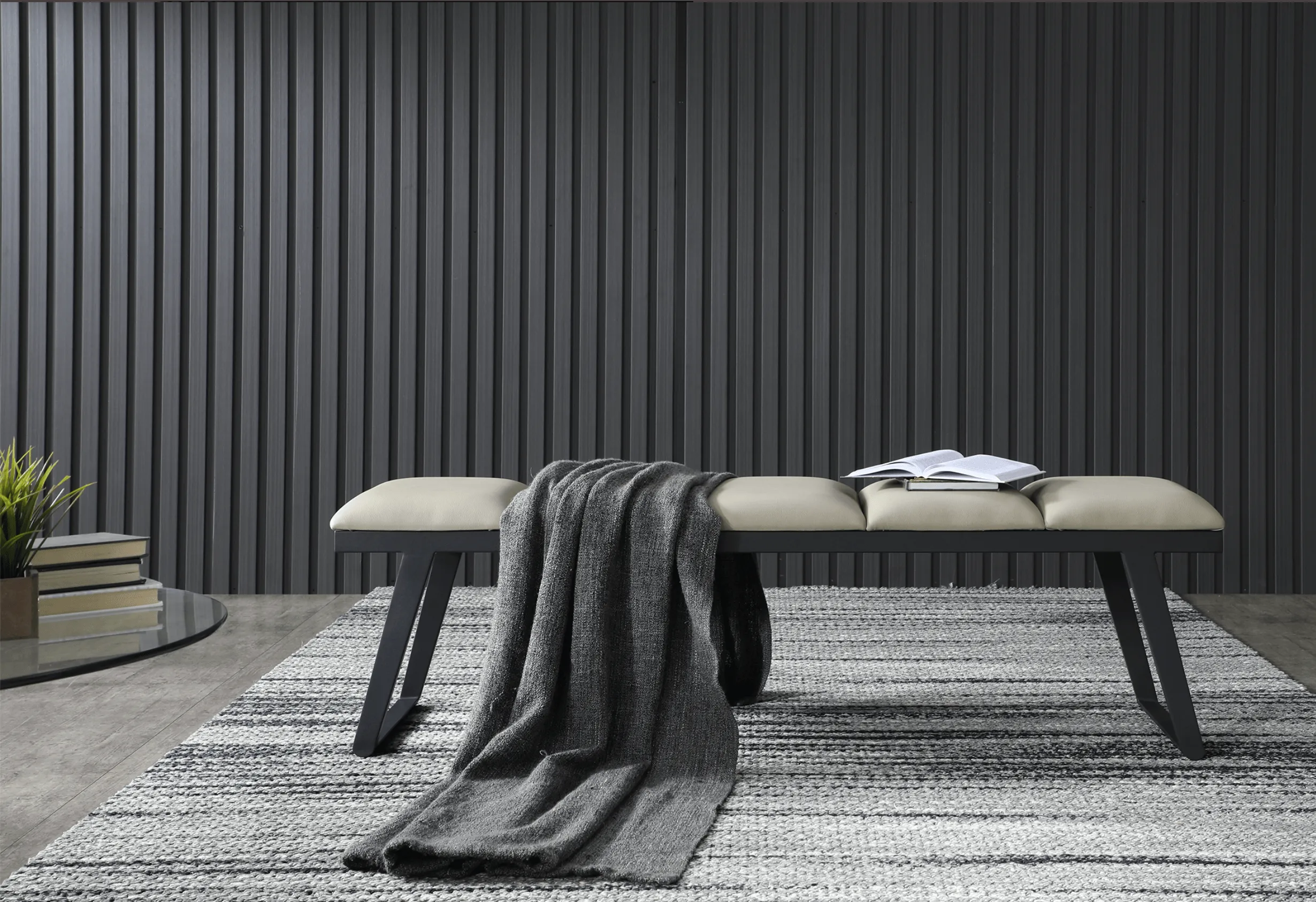 Nathan Bench in Dark Gray