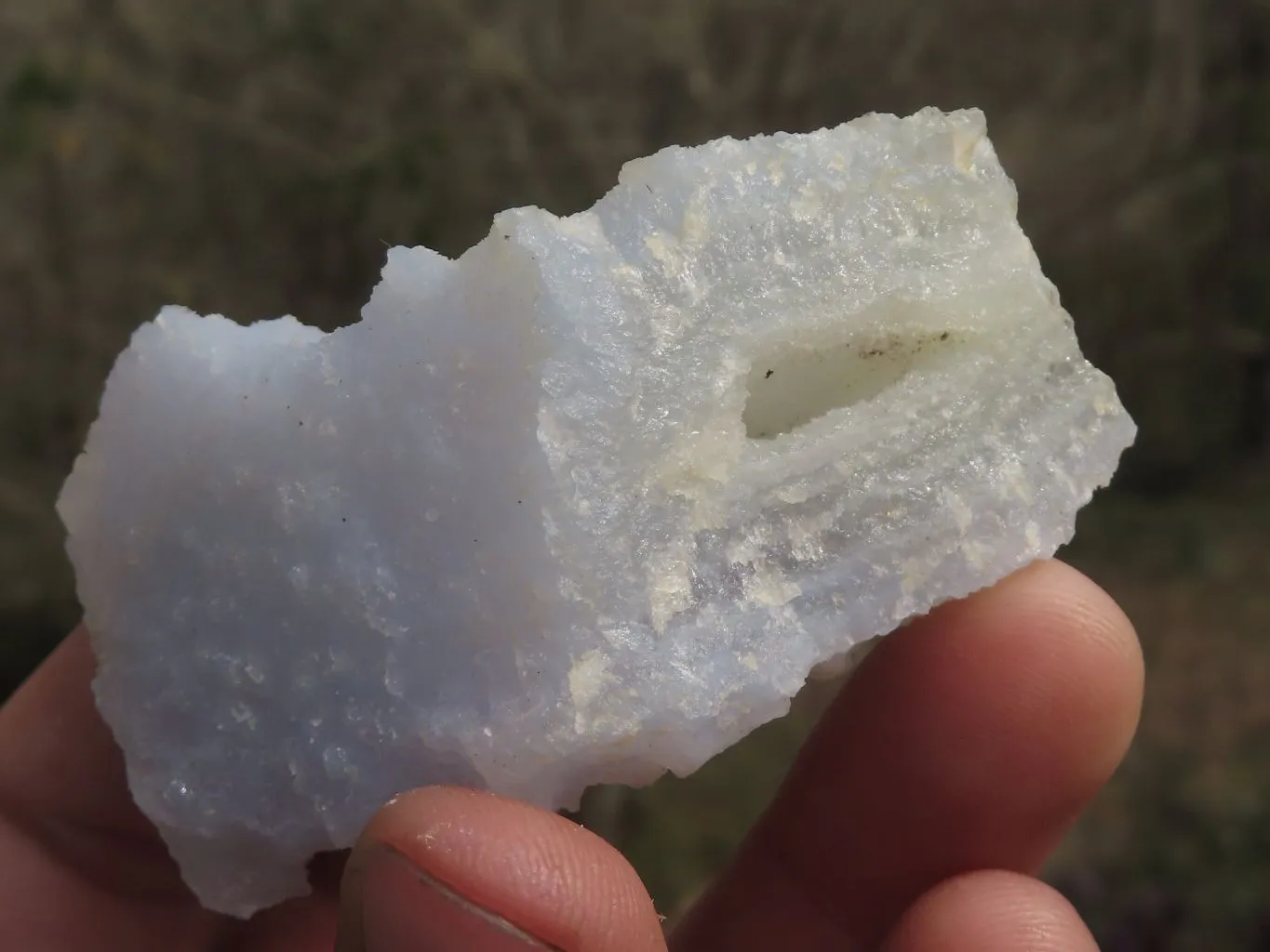 Natural Etched Blue Chalcedony Specimens x 35 From Nsanje, Malawi