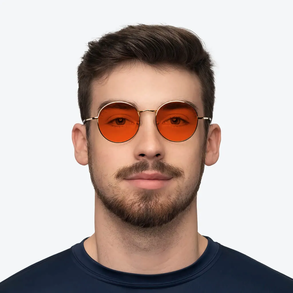 NightFall Elton Blue Blocking Glasses - Gold - Readers