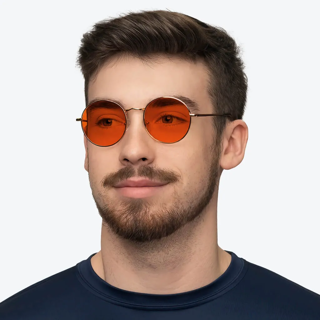 NightFall Elton Blue Blocking Glasses - Gold - Readers