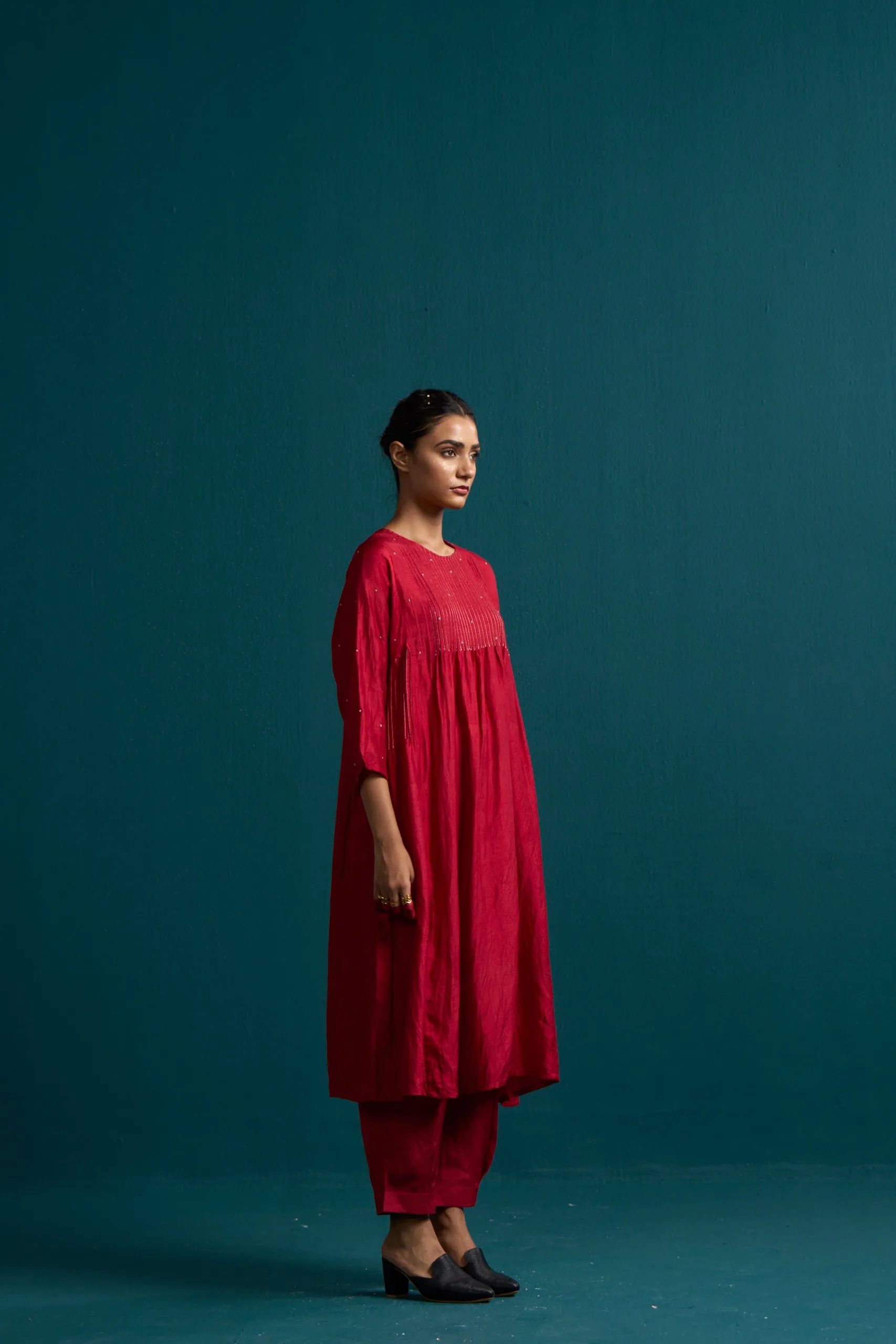 Norse Mulberry silk kurta