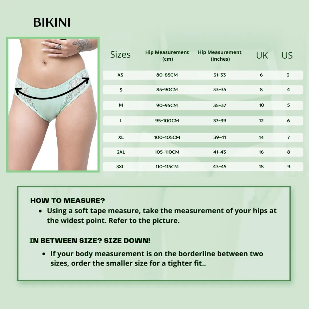 Organic Everyday Undies Lavender Checks (Bikini) (3pc)