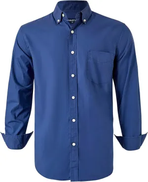 PASHARTUK Cotton Regular Fit Mens Long Sleeve Shirts Button Down Shirts for Men