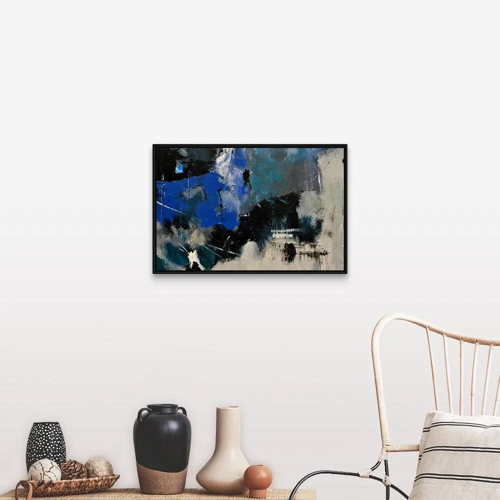 "Abstract 69727" Black Float Frame Canvas Art