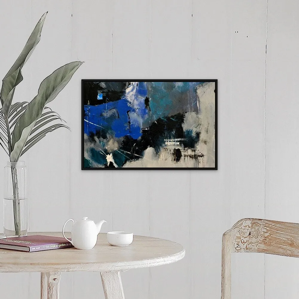 "Abstract 69727" Black Float Frame Canvas Art