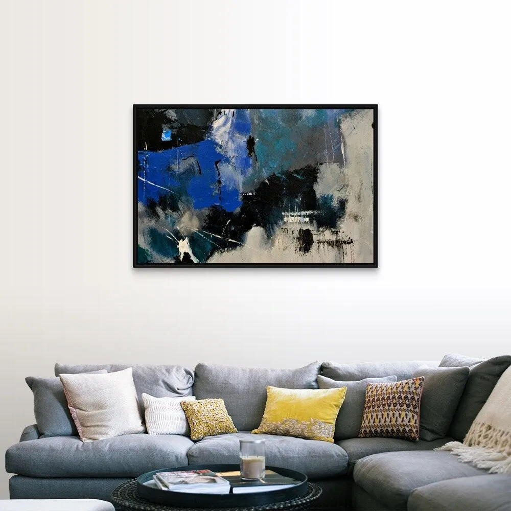 "Abstract 69727" Black Float Frame Canvas Art