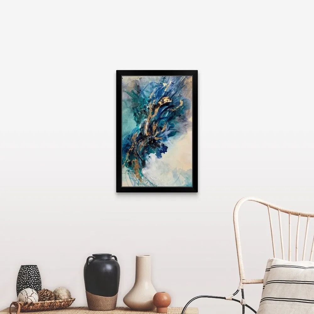 "Accumulation Of Gold II" Black Framed Print