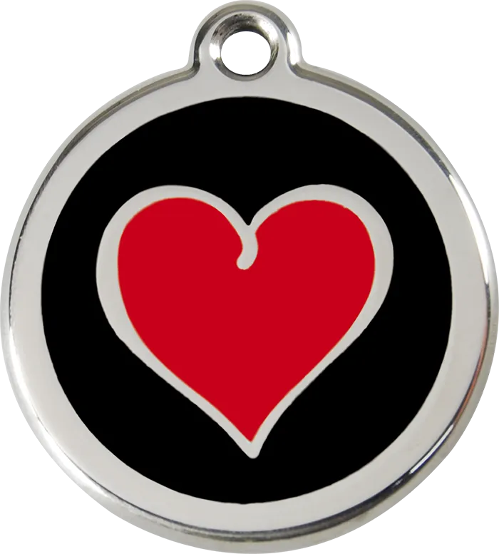 Red Heart ID Tag