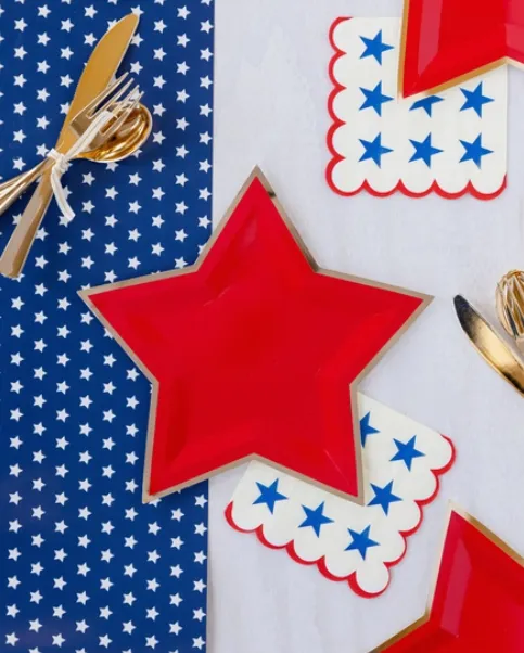 Red Star Diecut Plates