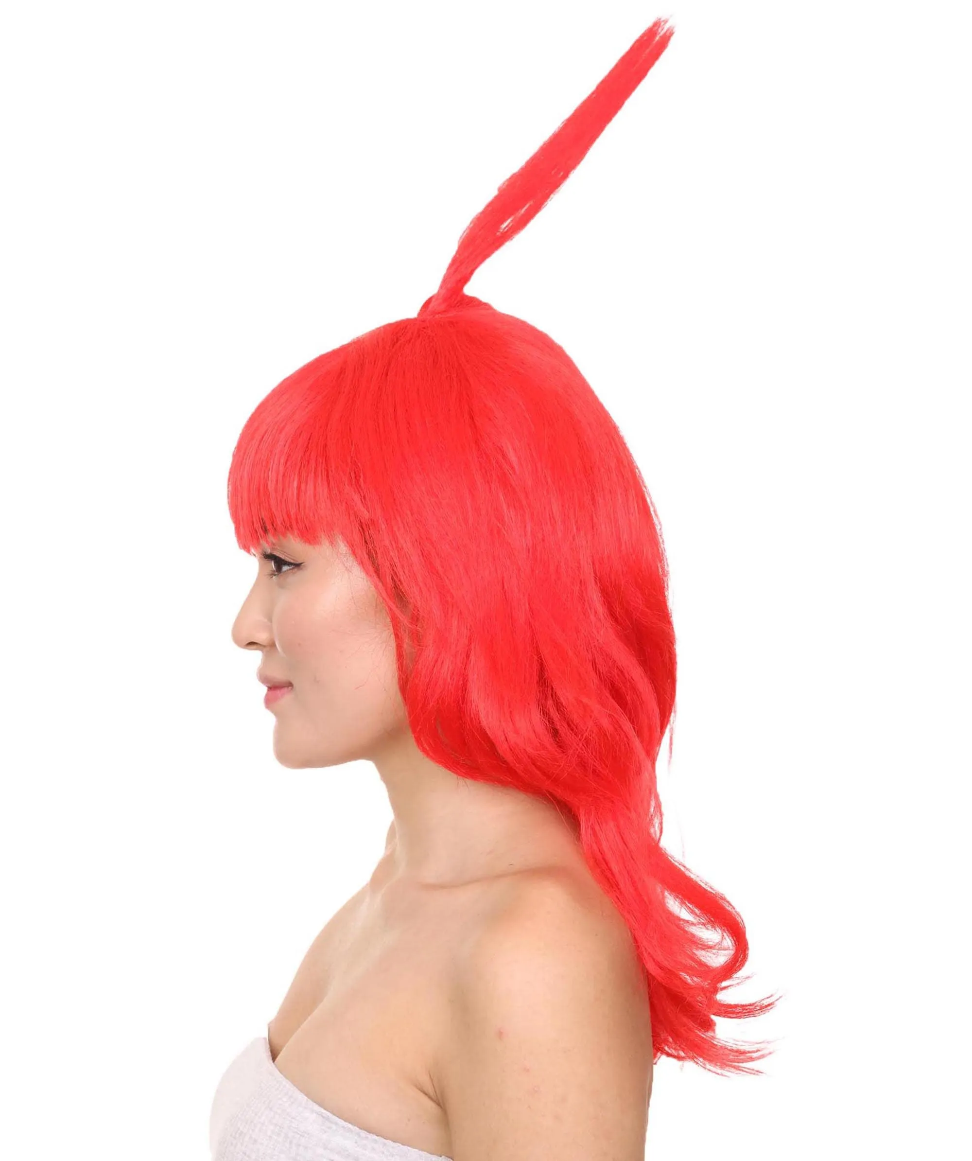 Red Tower Wig | Character Cosplay Halloween Wig | Premium Breathable Capless Cap