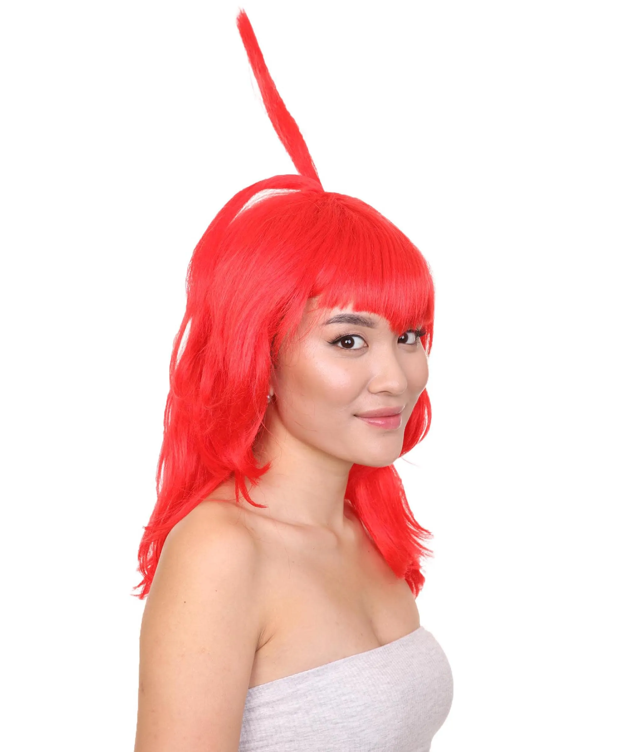 Red Tower Wig | Character Cosplay Halloween Wig | Premium Breathable Capless Cap