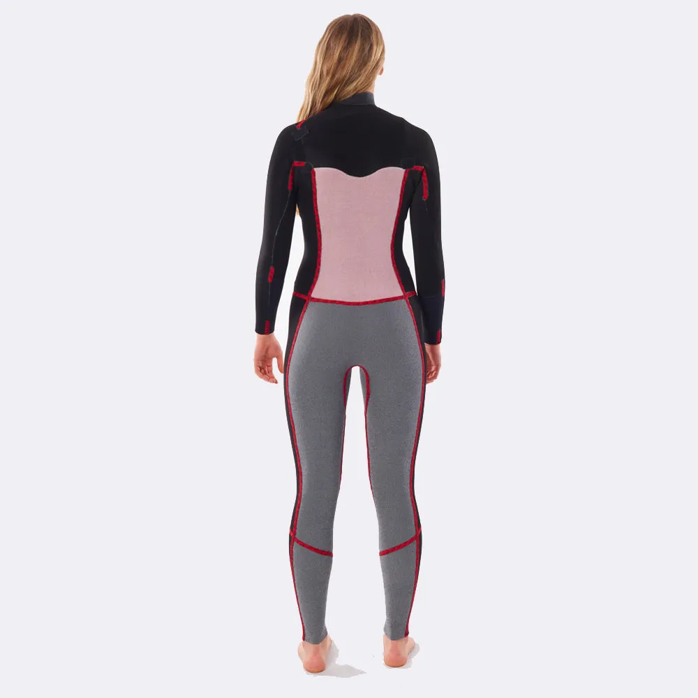 Rip Curl Womens Dawn Patrol 5/3mm Chest Zip Wetsuit  - Charcoal