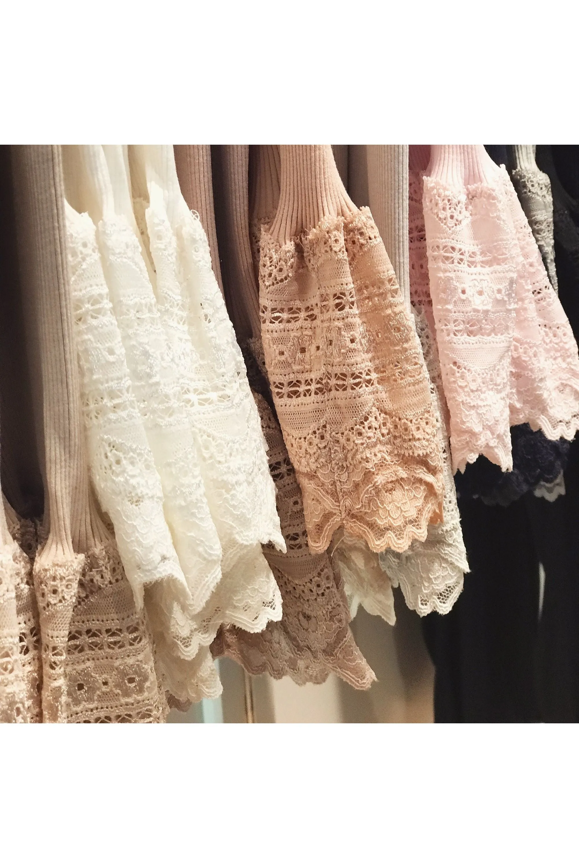 Rosemunde Long Vintage Lace Silk Tank 5315 | 826 Cacao