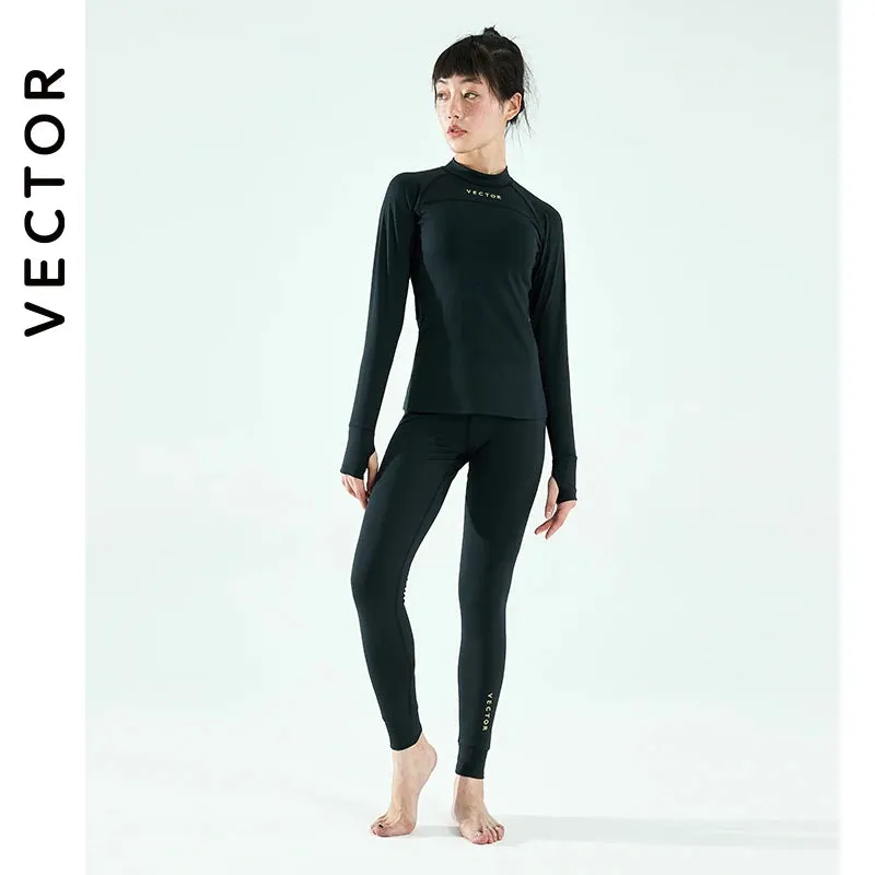 Ultra Soft Winter Quick-Dry Base Layer Microfiber Fleece Thermal Underwear for Women Long John Set Top Plus Pants