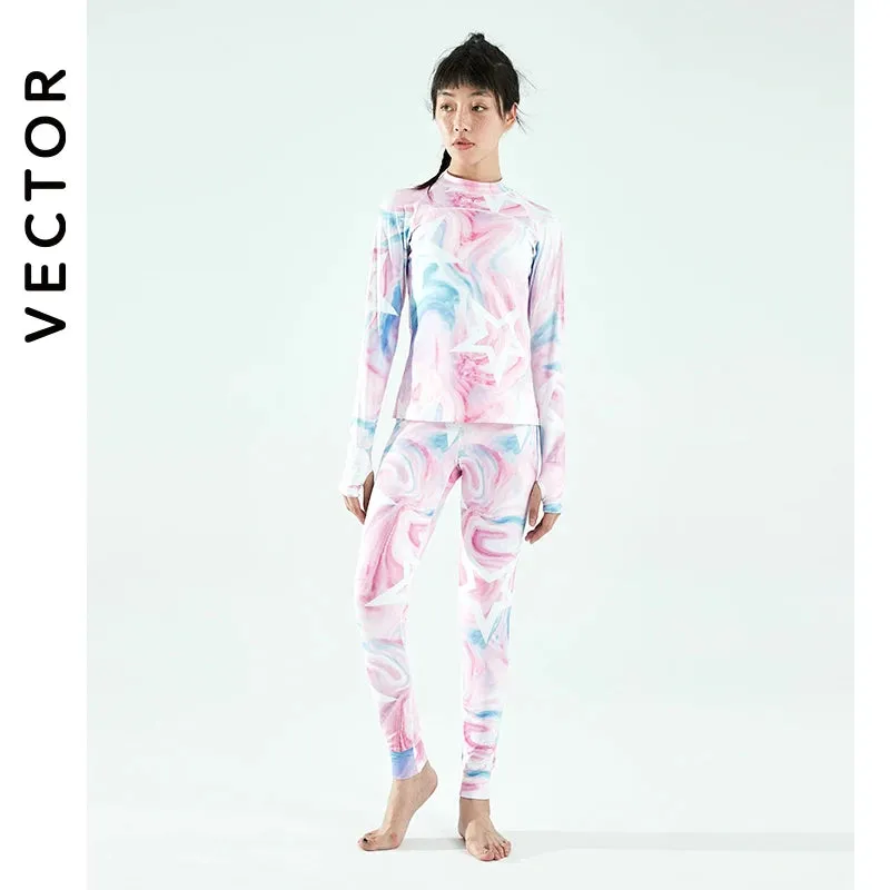 Ultra Soft Winter Quick-Dry Base Layer Microfiber Fleece Thermal Underwear for Women Long John Set Top Plus Pants