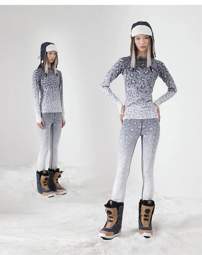 Ultra Soft Winter Quick-Dry Base Layer Microfiber Fleece Thermal Underwear for Women Long John Set Top Plus Pants