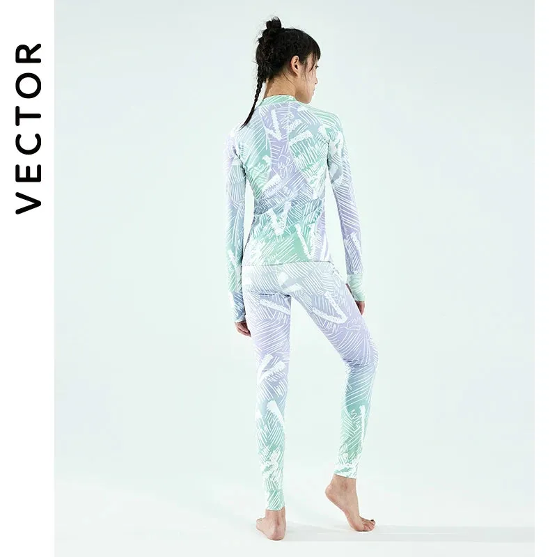 Ultra Soft Winter Quick-Dry Base Layer Microfiber Fleece Thermal Underwear for Women Long John Set Top Plus Pants