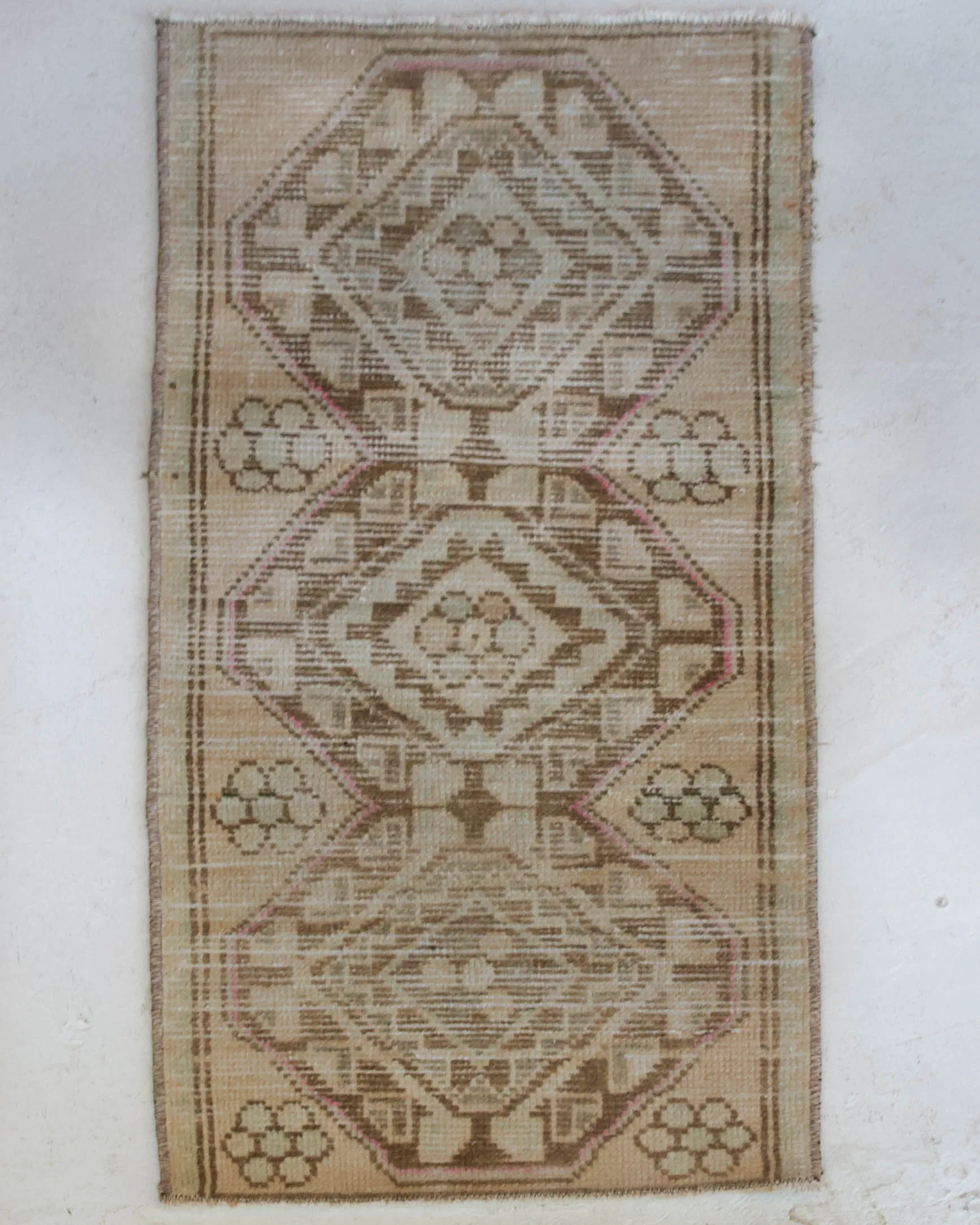 Vintage Mini Turkish Rug 16"x35"