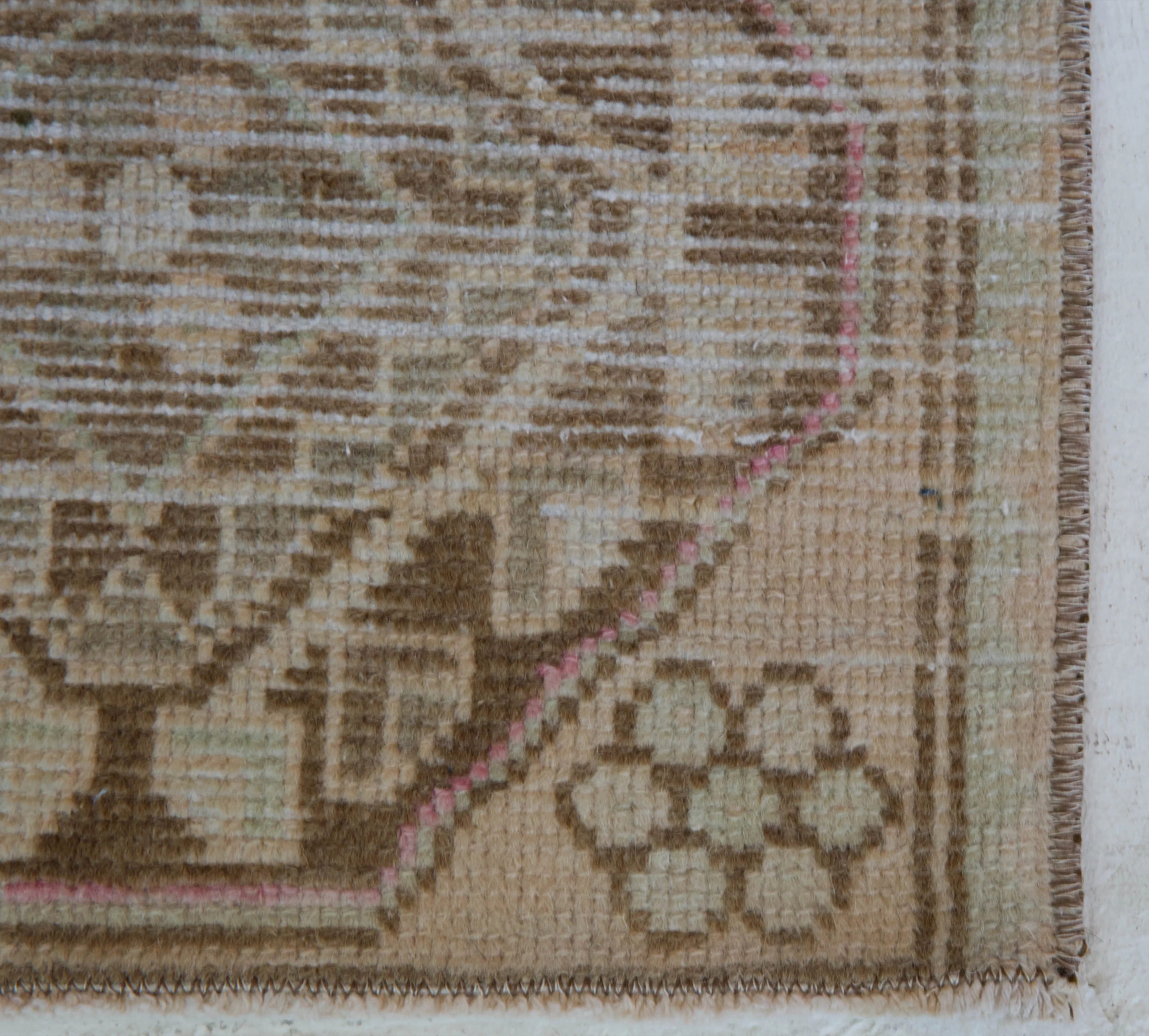 Vintage Mini Turkish Rug 16"x35"