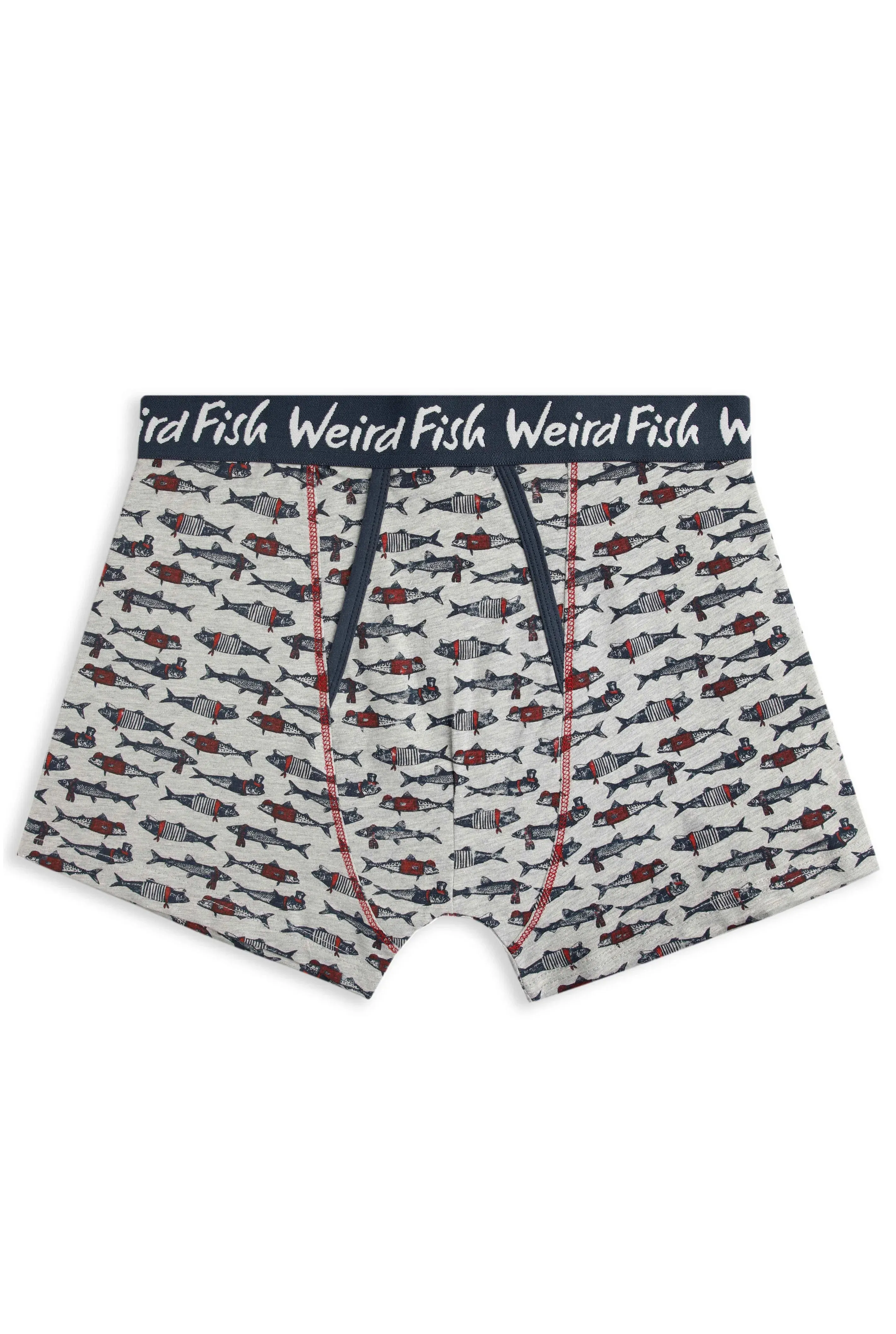 Weird Fish L Grey Ashridge Boxer Shorts (Pack of 3)