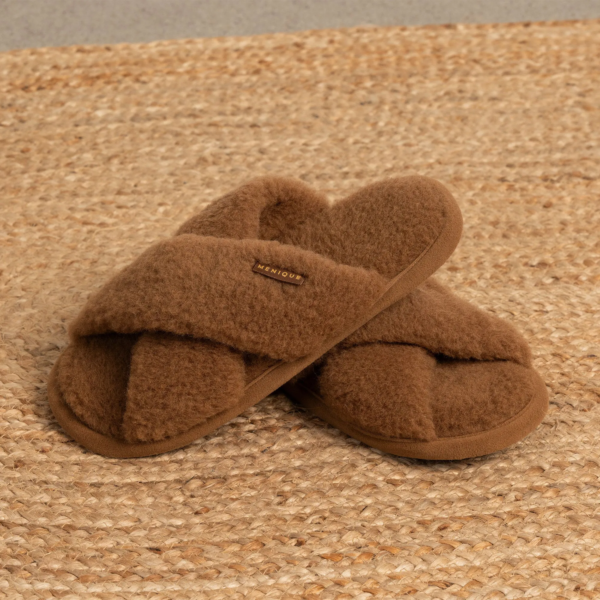 Women's Cross Fluffy Slippers