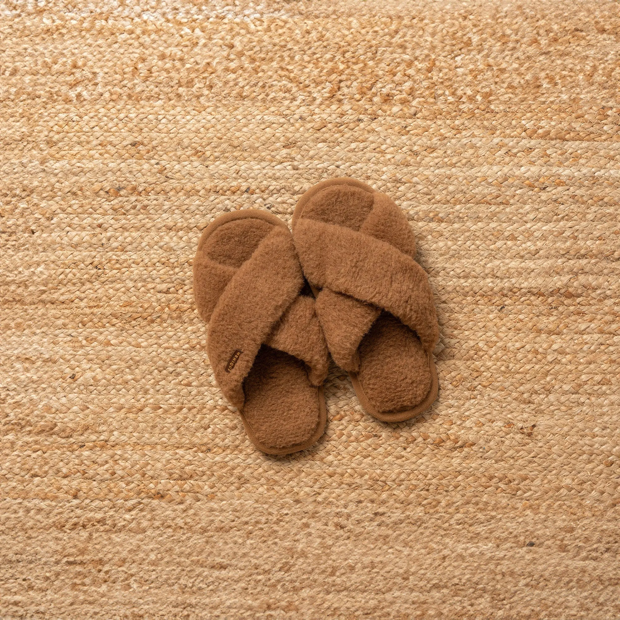 Women's Cross Fluffy Slippers