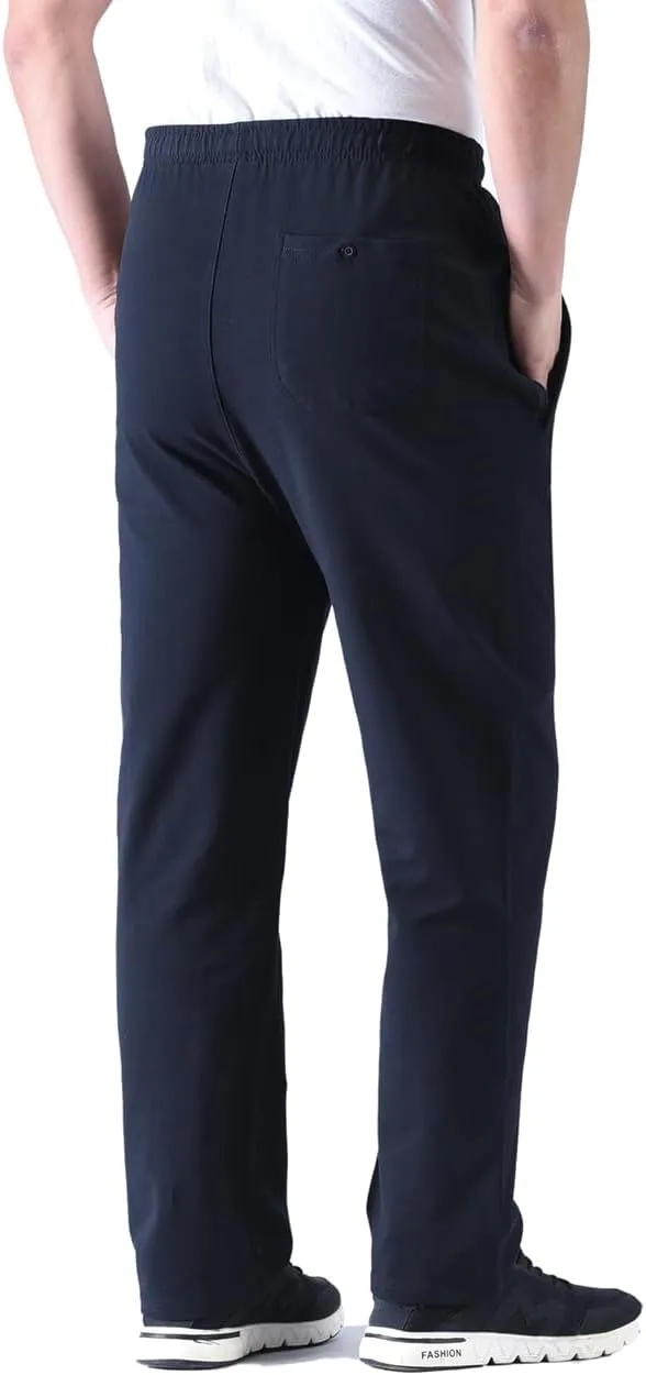 Zoulee Men's Casual Cotton Jogger Sweatpants Zipper Front Pants